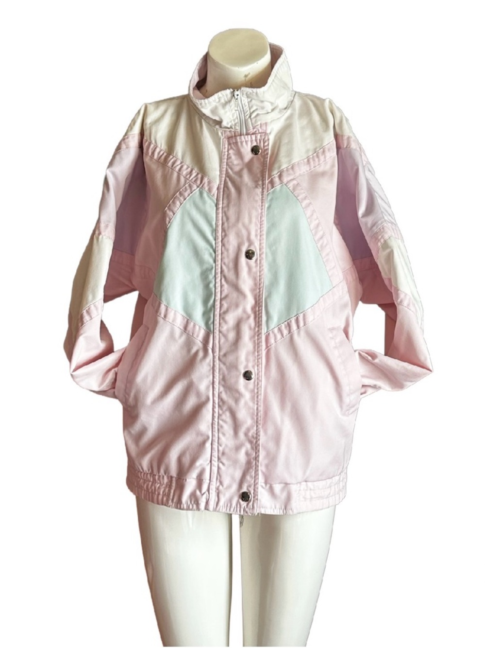 Vintage Pastel ColorBlock Lightweight Jacket